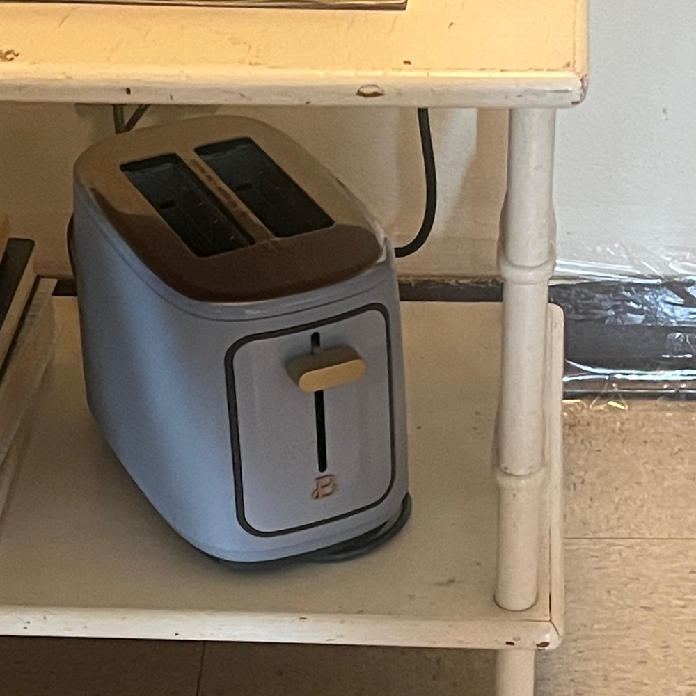 Blue and Brown Toaster
